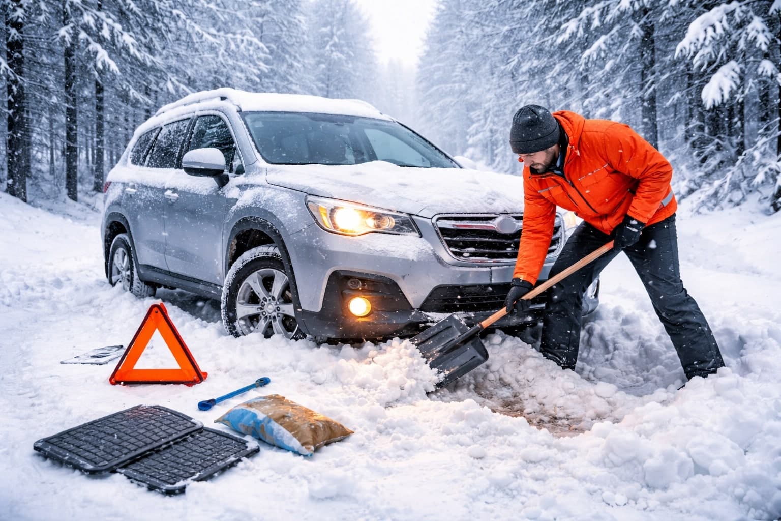 Auto uviazlo v snehu? Praktické rady, ako sa dostať von bezpečne