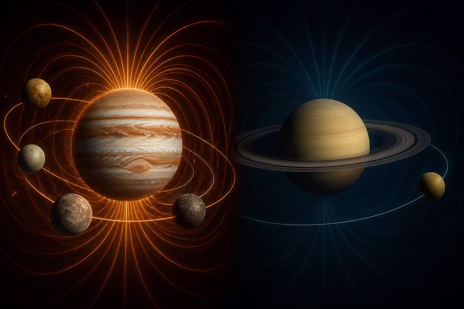 Prečo má Jupiter 4 veľké mesiace, ale Saturn len jeden? Odpoveď je magnetická