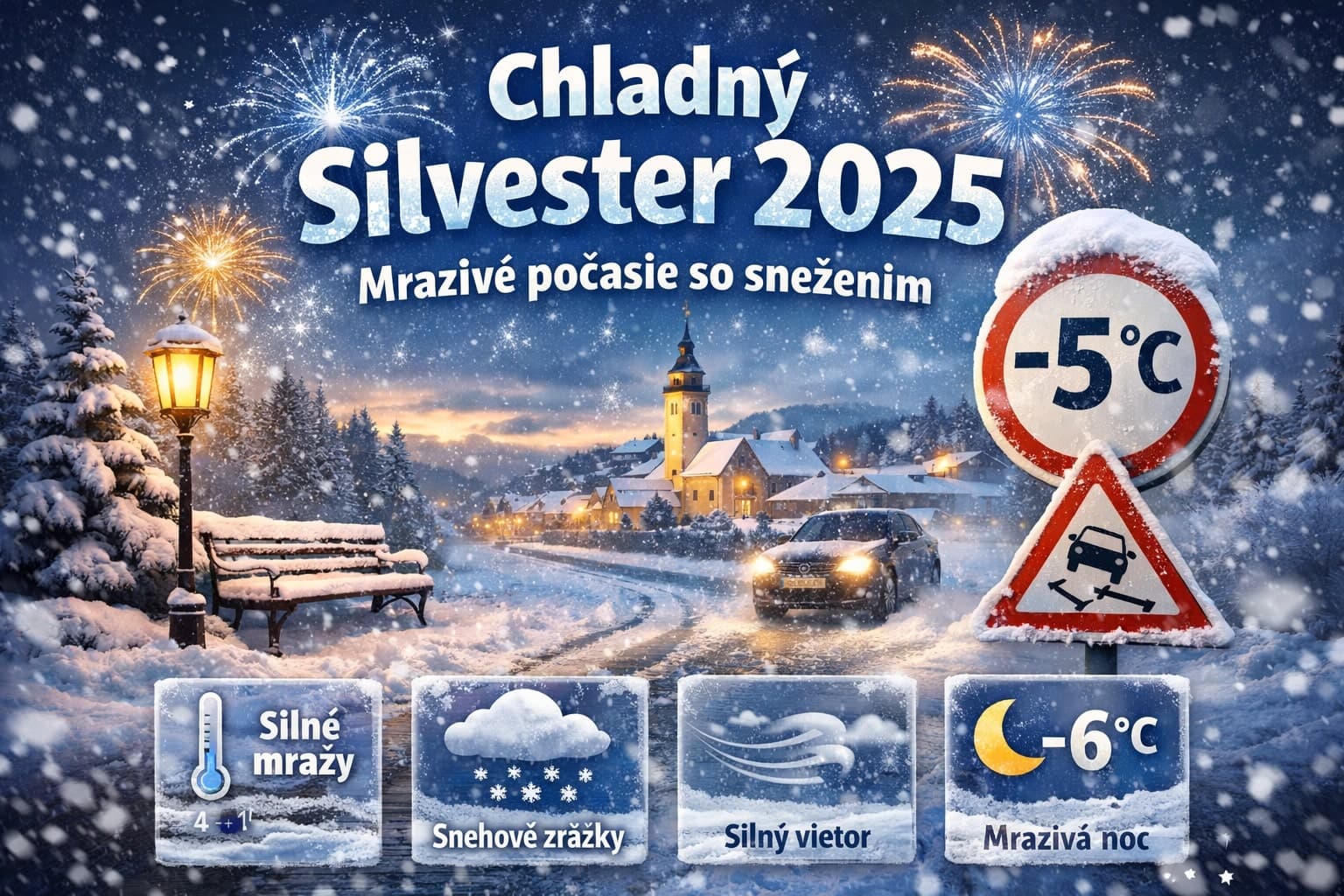 Koniec "starého" roka prinesie chladné a zimné počasie so snežením.