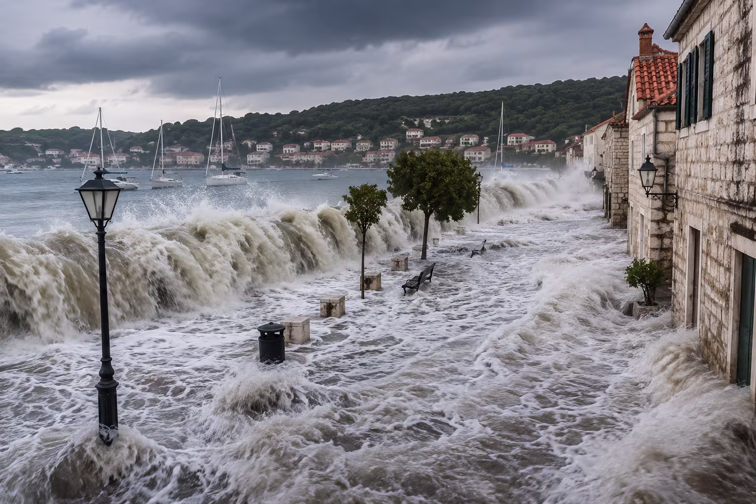 Meteocunami zasiahlo Chorvátsko: video zo Stari Gradu