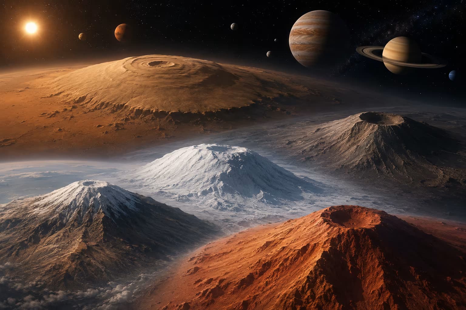 Päť najvyšších hôr v slnečnej sústave - Olympus Mons a ďalšie kozmické obra